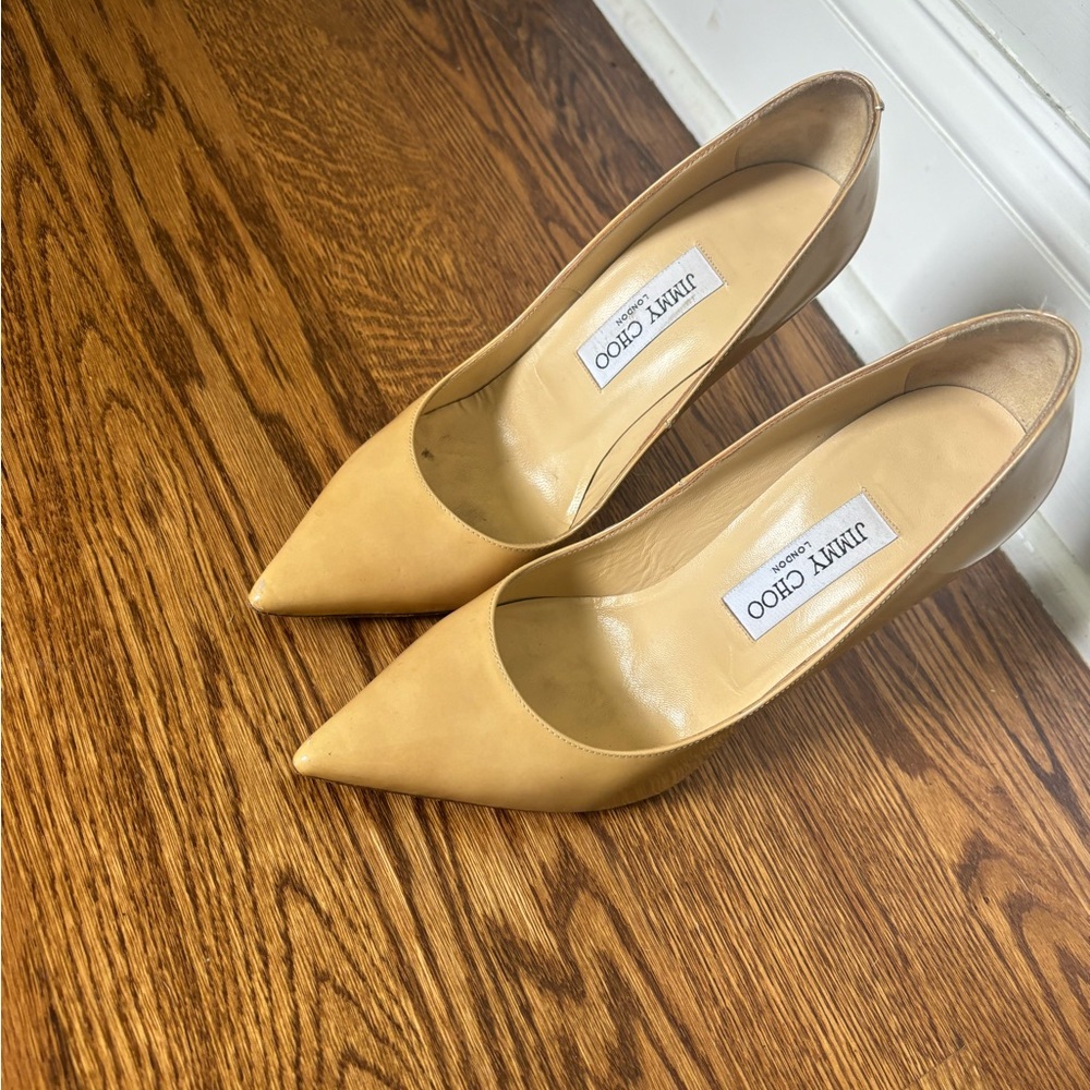 Used Jimmy Choo Nude Heel Pumps